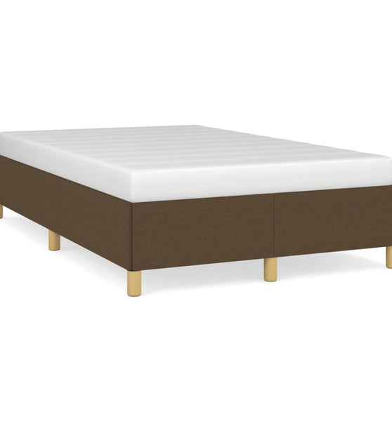 Bettgestell ohne Matratze Dunkelbraun 120x190 cm Stoff