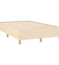 Bettgestell ohne Matratze Creme 120x190 cm Stoff