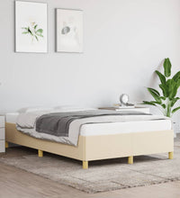 Bettgestell ohne Matratze Creme 120x190 cm Stoff