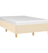 Bettgestell ohne Matratze Creme 120x190 cm Stoff