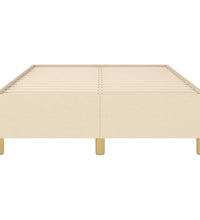 Bettgestell ohne Matratze Creme 120x190 cm Stoff