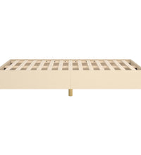 Bettgestell ohne Matratze Creme 120x190 cm Stoff