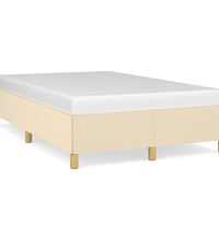 Bettgestell ohne Matratze Creme 120x190 cm Stoff