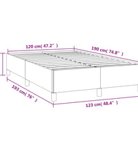 Bettgestell ohne Matratze Blau 120x190 cm Stoff