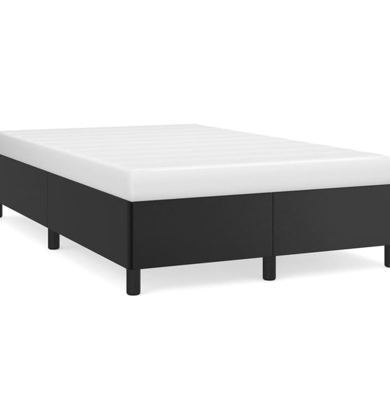 Bettgestell ohne Matratze Schwarz 120x190 cm Kunstleder