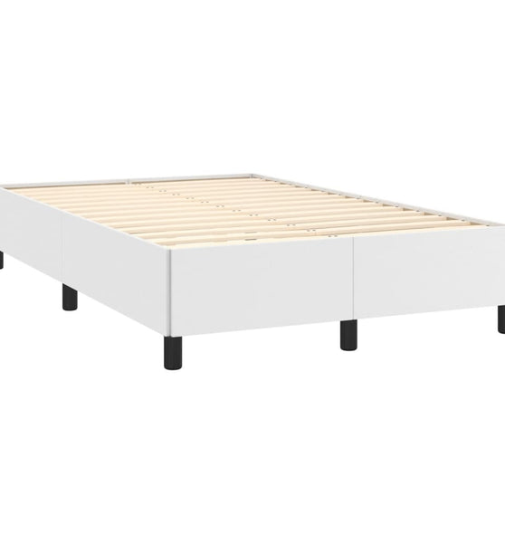 Bettgestell ohne Matratze Weiß 120x190 cm Kunstleder