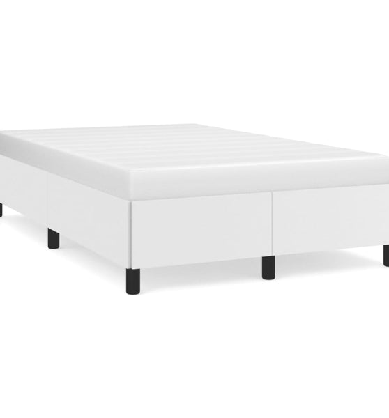Bettgestell ohne Matratze Weiß 120x190 cm Kunstleder