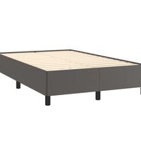 Bettgestell ohne Matratze Grau 120x190 cm Kunstleder