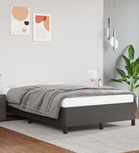 Bettgestell ohne Matratze Grau 120x190 cm Kunstleder