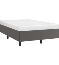 Bettgestell ohne Matratze Grau 120x190 cm Kunstleder