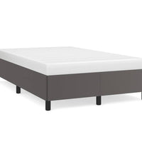 Bettgestell ohne Matratze Grau 120x190 cm Kunstleder