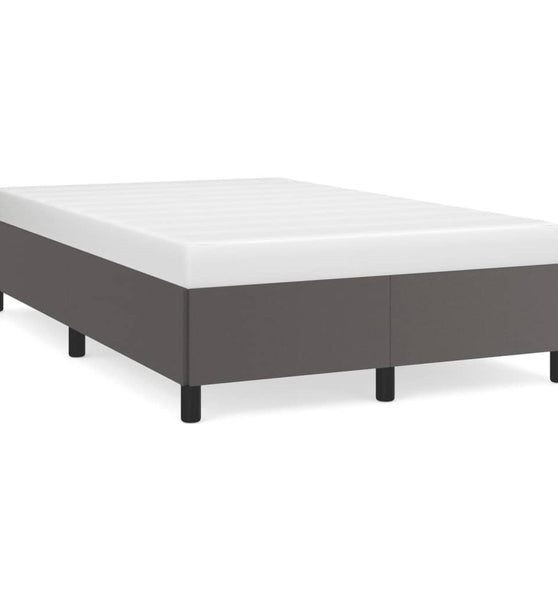 Bettgestell ohne Matratze Grau 120x190 cm Kunstleder