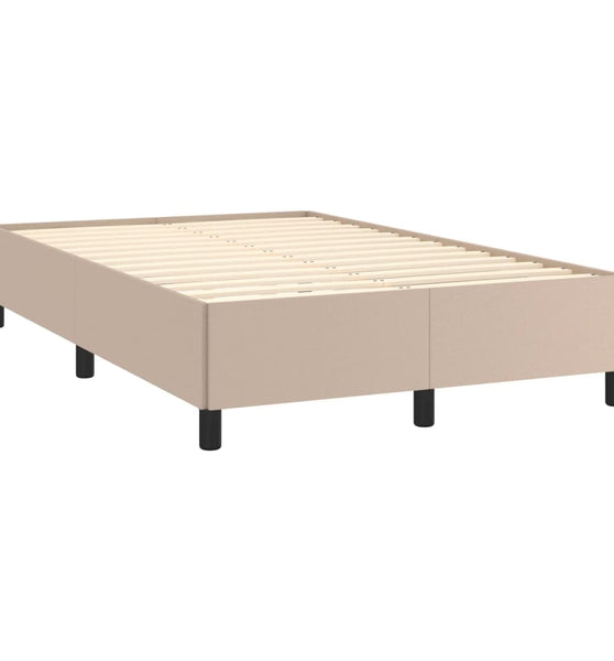 Bettgestell ohne Matratze Cappuccino-Braun 120x190cm Kunstleder