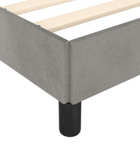 Bettgestell ohne Matratze Hellgrau 120x190 cm Samt