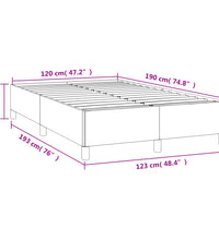 Bettgestell ohne Matratze Hellgrau 120x190 cm Samt