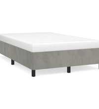 Bettgestell ohne Matratze Hellgrau 120x190 cm Samt
