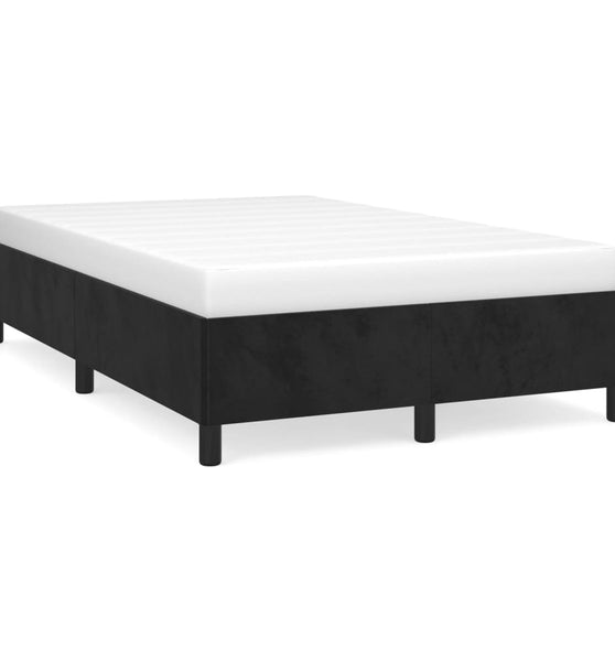 Bettgestell ohne Matratze Schwarz 120x190 cm Samt