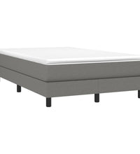 Boxspringbett mit Matratze Dunkelgrau 120x190 cm Stoff