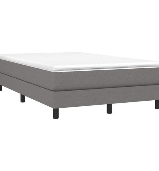 Boxspringbett mit Matratze Dunkelgrau 120x190 cm Stoff