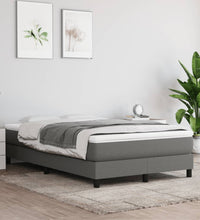 Boxspringbett mit Matratze Dunkelgrau 120x190 cm Stoff