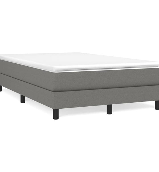 Boxspringbett mit Matratze Dunkelgrau 120x190 cm Stoff