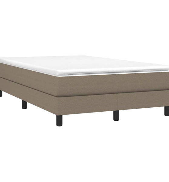 Boxspringbett mit Matratze Taupe 120x190 cm Stoff