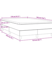 Boxspringbett mit Matratze Taupe 120x190 cm Stoff