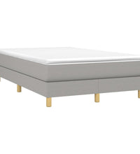 Boxspringbett mit Matratze Hellgrau 120x190 cm Stoff