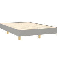 Boxspringbett mit Matratze Hellgrau 120x190 cm Stoff