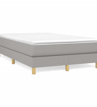 Boxspringbett mit Matratze Hellgrau 120x190 cm Stoff