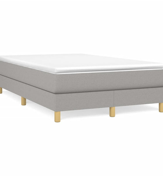 Boxspringbett mit Matratze Hellgrau 120x190 cm Stoff