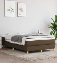 Boxspringbett mit Matratze Dunkelbraun 120x190 cm Stoff