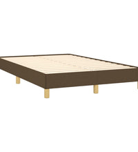 Boxspringbett mit Matratze Dunkelbraun 120x190 cm Stoff