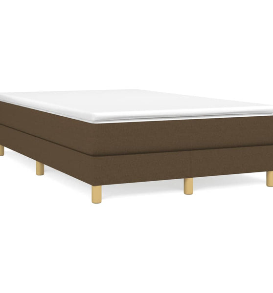Boxspringbett mit Matratze Dunkelbraun 120x190 cm Stoff