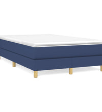 Boxspringbett mit Matratze Blau 120x190 cm Stoff