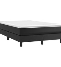 Boxspringbett mit Matratze Schwarz 120x190 cm Kunstleder