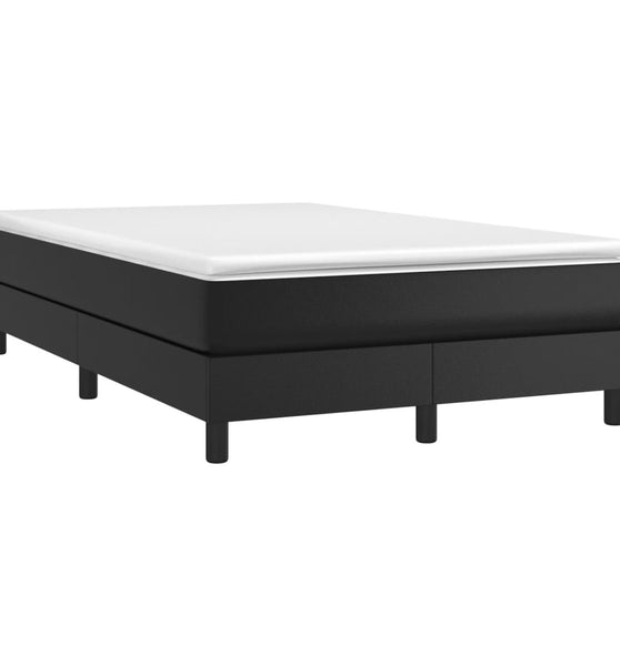 Boxspringbett mit Matratze Schwarz 120x190 cm Kunstleder