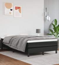 Boxspringbett mit Matratze Schwarz 120x190 cm Kunstleder