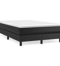 Boxspringbett mit Matratze Schwarz 120x190 cm Kunstleder