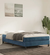 Boxspringbett mit Matratze Dunkelblau 120x190 cm Samt