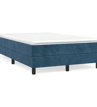 Boxspringbett mit Matratze Dunkelblau 120x190 cm Samt