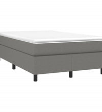 Boxspringbett mit Matratze Dunkelgrau 120x190 cm Stoff