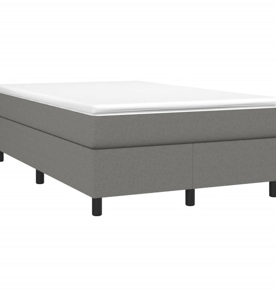 Boxspringbett mit Matratze Dunkelgrau 120x190 cm Stoff
