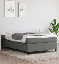 Boxspringbett mit Matratze Dunkelgrau 120x190 cm Stoff