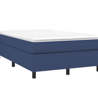 Boxspringbett mit Matratze Blau 120x190 cm Stoff