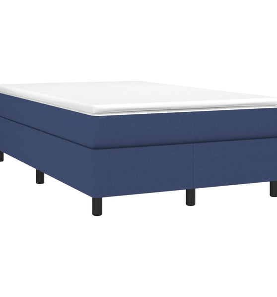 Boxspringbett mit Matratze Blau 120x190 cm Stoff
