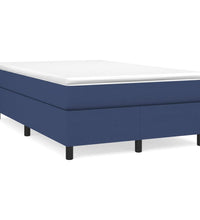 Boxspringbett mit Matratze Blau 120x190 cm Stoff