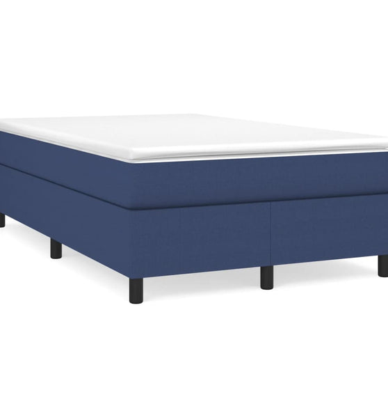 Boxspringbett mit Matratze Blau 120x190 cm Stoff