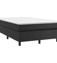 Boxspringbett mit Matratze Schwarz 120x190 cm Kunstleder