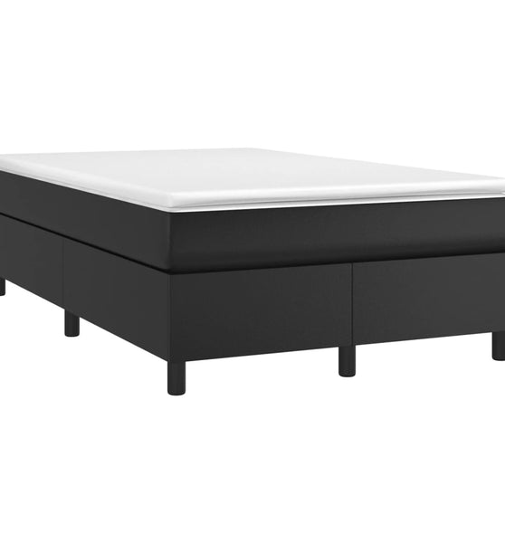 Boxspringbett mit Matratze Schwarz 120x190 cm Kunstleder
